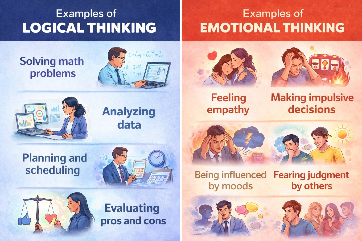 Logical thinking & Emotional thinking